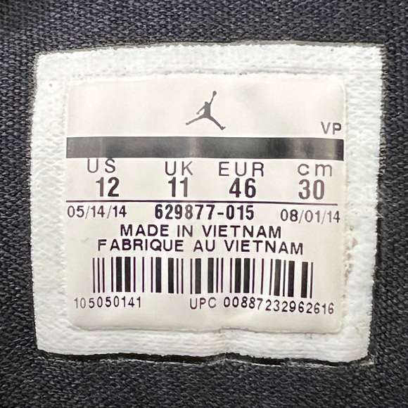 Jordan Flight SC-3 Anthracite Black Gray White 629877-015 High Top Size 12 - Picture 10 of 10